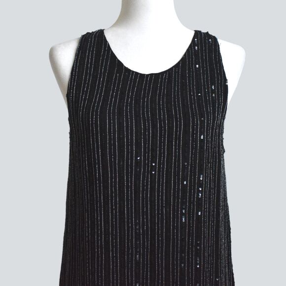 MLV Women's Embellished & Sequined Mini Black Dress Size M - Picture 4 of 7